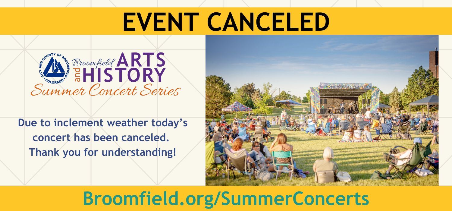 Summer Concert Series Event Canceled Banner