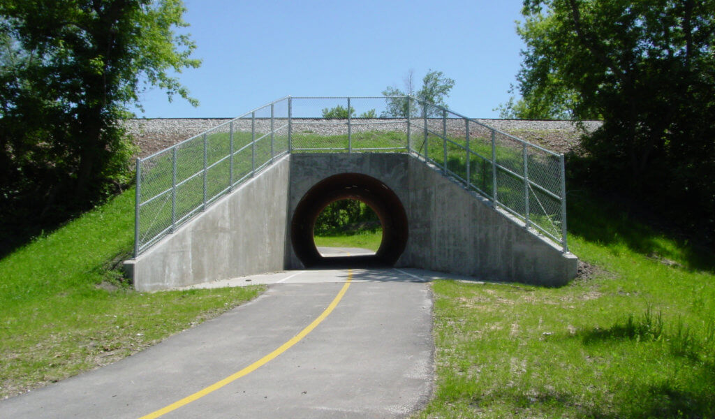  Example of a trail under a railroad