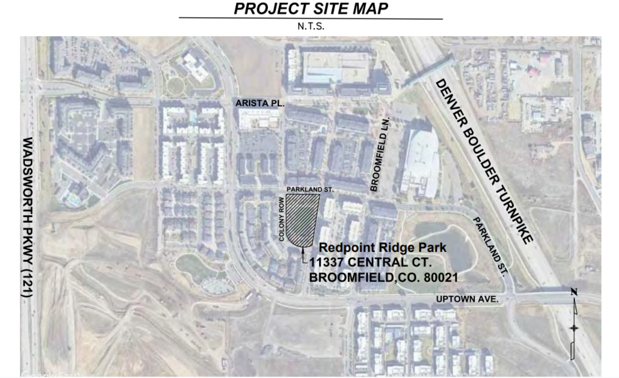 Redpoint Ridge Park Landscape Renovation Map